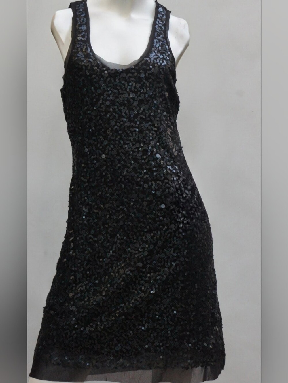 Max Studio Black Sequin Above The Knee Dress. Size M.